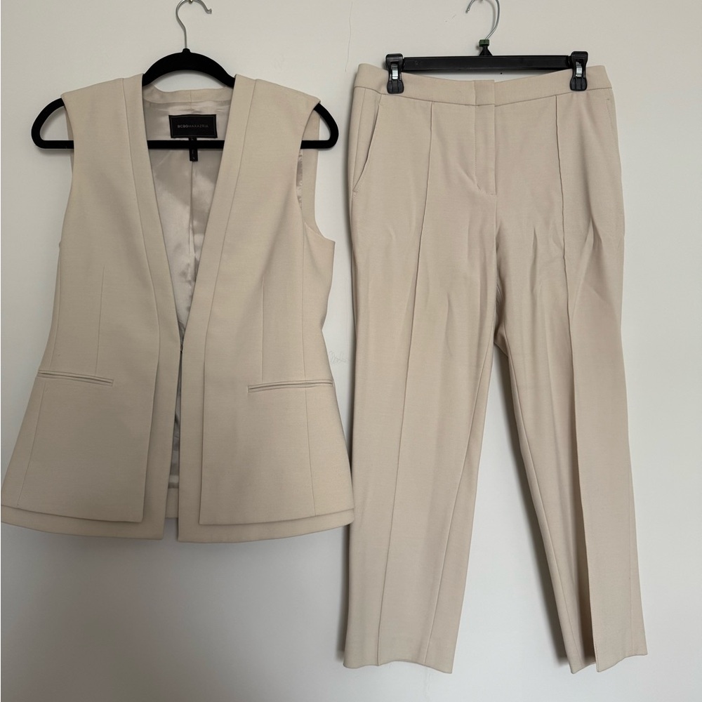 BCBGMaxAzria Cream Pantsuit Set